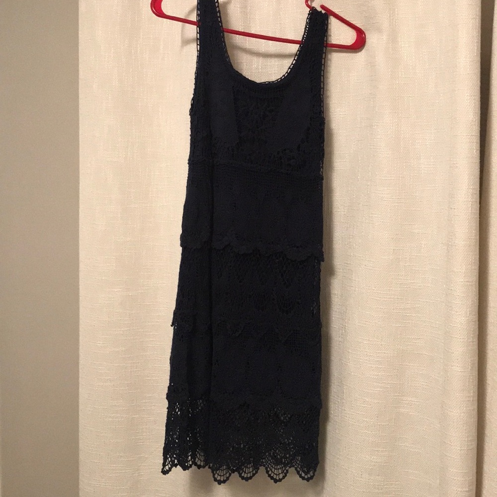 Crotchet detailed dress